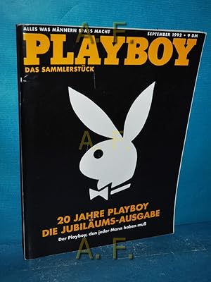 Bild des Verkufers fr Playboy September 9 / 1992 : Alles was Mnnern Spa macht. 20 Jahre Playboy die Jubilums-Ausgabe. zum Verkauf von Antiquarische Fundgrube e.U.