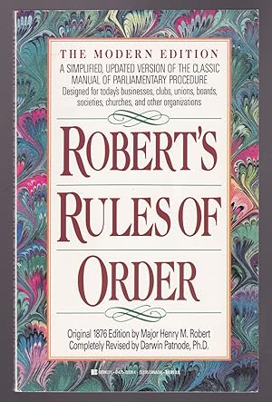 Seller image for Roberts Rules of Order The Modern Edition for sale by Riverwash Books (IOBA)