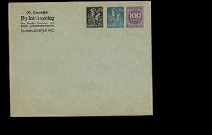 Deutsches Reich Privatganzsache Umschlag, 29. Philatelistentag Dresden 1923, PU 93 C1 02