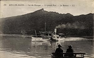 Ansichtskarte / Postkarte Aix les Bains Savoie, Lac du Bourget, La grand Port, Le Bateau