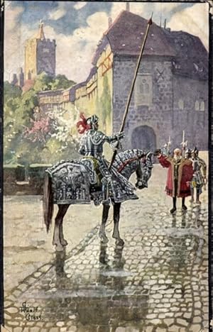 Künstler Ansichtskarte / Postkarte Closs, Wartburg, Ankunft und Begrüßung, Herzog Johann Friedric...