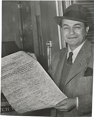 Original photograph of Edward G. Robinson, on his way to the inauguration of President Franklin D...