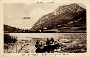Ansichtskarte / Postkarte Chambery Savoie, La Thuile, See, Galoppaz, Ruderboot
