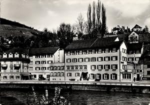 Ansichtskarte / Postkarte Baden Kanton Aargau Schweiz, Bad-Hotel Hirschen - Besitzer: O. Wüger