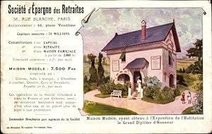 Ansichtskarte / Postkarte Societé d'Epargne des Retraites, Maison Modele, Exposition de l'Habitation