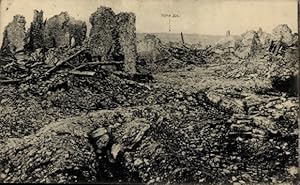 Ansichtskarte / Postkarte Schlachtfeld bei Verdun 1. WK, Höhe 304, Ruinen eines Ortes