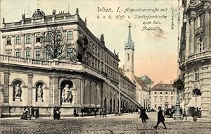 Ansichtskarte / Postkarte Wien 1 Innere Stadt, Augustinerstraße kgl Hof und Stadtpfarrkirche zum ...
