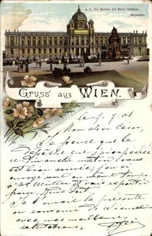 Ansichtskarte / Postkarte Wien 1 Innere Stadt, Hof-Museum, Maria Theresia-Monument