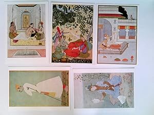 Mogul-Malerei, Indische Miniaturen, 17. Jahrh., versch. Motive, RAUPINA, 5 Werbe AK, ungelaufen, ...
