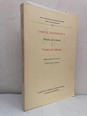 Seller image for Corpus Troporum II. Prosules de la messe. 1. Tropes de l'alleluia for sale by Erik Oskarsson Antikvariat