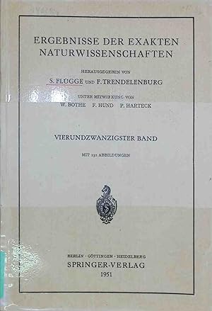 Seller image for Ergebnisse der exakten Naturwissenschaften. Vierundzwanzigster Band. for sale by books4less (Versandantiquariat Petra Gros GmbH & Co. KG)