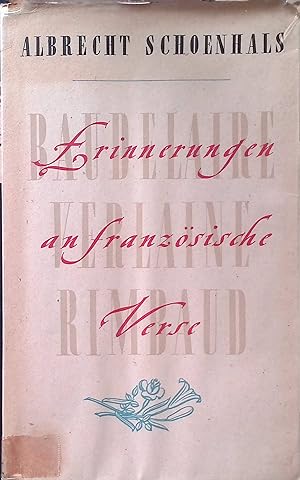 Imagen del vendedor de Erinnerungen an franzsische Verse. a la venta por books4less (Versandantiquariat Petra Gros GmbH & Co. KG)
