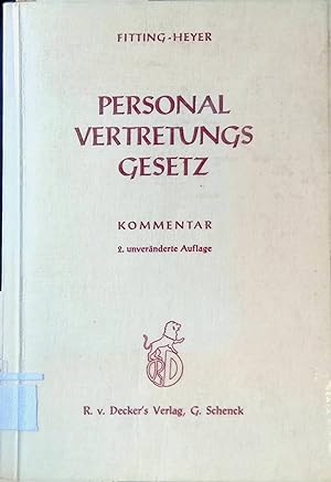 Immagine del venditore per Personalvertretungsgesetz: Kommentar. venduto da books4less (Versandantiquariat Petra Gros GmbH & Co. KG)