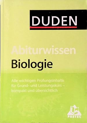 Bild des Verkufers fr Duden, Abiturwissen - Biologie. zum Verkauf von books4less (Versandantiquariat Petra Gros GmbH & Co. KG)