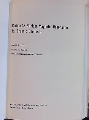 Bild des Verkufers fr Carbon-13 Nuclear Magnetic Resonance for Organic Chemists zum Verkauf von books4less (Versandantiquariat Petra Gros GmbH & Co. KG)