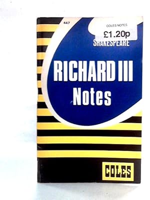 Seller image for Richard III: Notes Shakespeare for sale by World of Rare Books