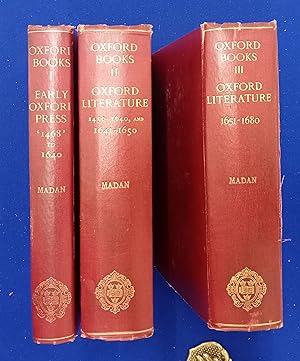 Imagen del vendedor de Oxford Books. A Bibliography of Printed Works relating to the University and City of Oxford or Printed or Published there, with appendixes and illustrations. [ 3 volumes, complete set. ]. a la venta por Wykeham Books