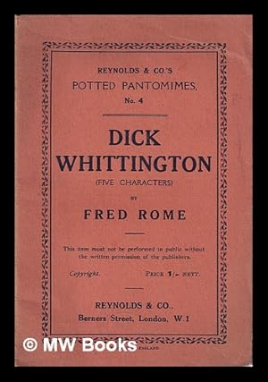 Imagen del vendedor de Dick Whittington (five characters), Potted Pantomimes no. 4 / Fred Rome a la venta por MW Books