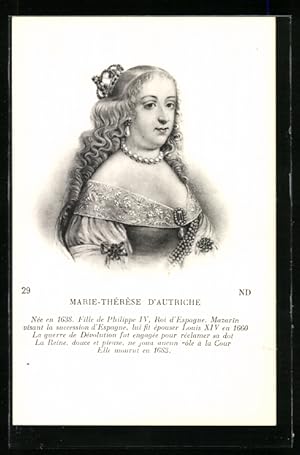 Ansichtskarte Marie-Thérèse D`Autriche
