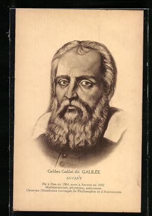 Bild des Verkufers fr Ansichtskarte Galileo Galilei dit Galilee, Savant zum Verkauf von Bartko-Reher