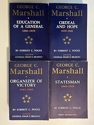 (SIGNED) George C. Marshall 4 Volume Set PAPERBACK (Education of a General, 1880-1939 / Ordeal an...