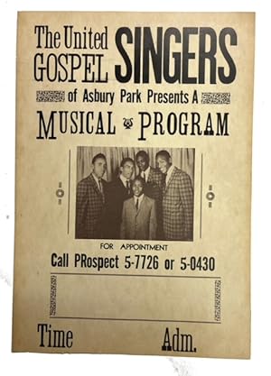 The United Gospel Singers of Asbury Park Presents A Musical Program: For Appointment Call PRospec...