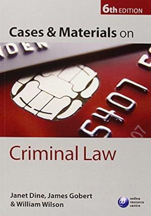 Bild des Verkufers fr Cases and Materials on Criminal Law zum Verkauf von WeBuyBooks