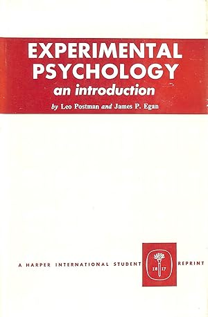 Experimental Psychology, an introduction