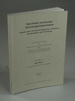 Bild des Verkufers fr Beschlsse kommunaler Vertretungskrperschaften. zum Verkauf von Antiquariat Dorner