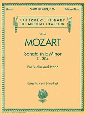 Seller image for Violin Sonata in E Minor, K. 304, Violin/Piano for sale by GreatBookPrices