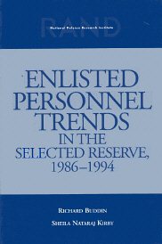 Imagen del vendedor de Enlisted Personnel Trends in the Selected Reserve, 1986-1994 a la venta por GreatBookPrices