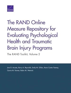 Seller image for RAND Online Measure Repository for Evaluating Psychological Health and Traumatic Brain Injury Programs for sale by GreatBookPrices