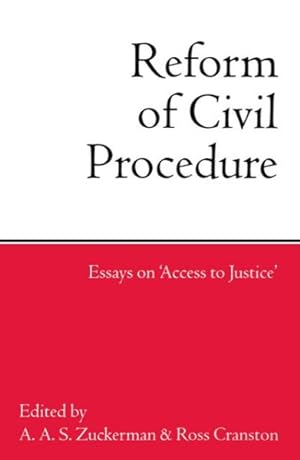 Immagine del venditore per Reform of Civil Procedure : Essays on 'Access to Justice' venduto da GreatBookPricesUK