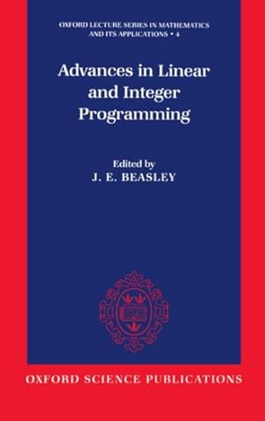 Imagen del vendedor de Advances in Linear and Integer Programming a la venta por GreatBookPricesUK