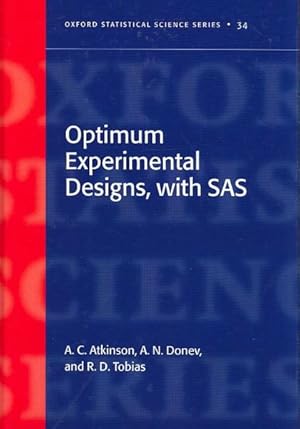 Bild des Verkufers fr Optimum Experimental Designs, With SAS zum Verkauf von GreatBookPricesUK