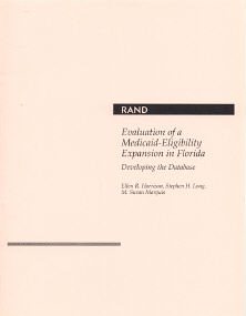 Bild des Verkufers fr Evaluation of a Medicaid-Eligibility Expansion in Florida : Developing the Database zum Verkauf von GreatBookPrices