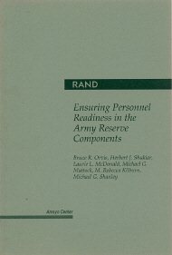 Seller image for Ensuring Personnel Readiness in the Army Reserve Components for sale by GreatBookPrices