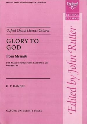 Bild des Verkufers fr Glory to God from Messiah zum Verkauf von GreatBookPrices