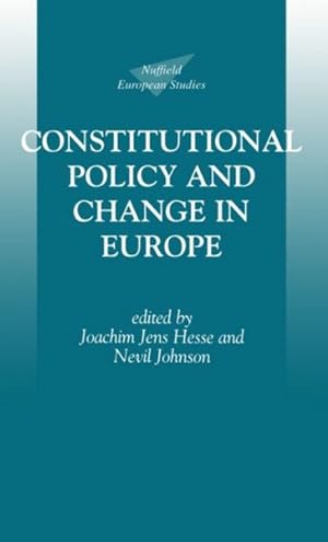 Bild des Verkufers fr Constitutional Policy and Change in Europe zum Verkauf von GreatBookPrices