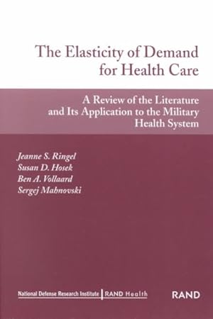 Bild des Verkufers fr Elasticity of Demand for Health Care : A Review of the Literature and Its Application to the Military Health System zum Verkauf von GreatBookPrices