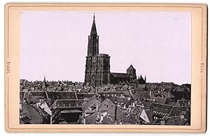 Photo Photographe inconnu, vue de Strassburg i. Els., Ville, Blick über die Dächer nach dem Münster