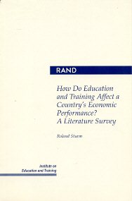 Seller image for How Do Education and Training Affect a Country's Economic Performance? : A Literature Survey/Mr-197-Le for sale by GreatBookPrices
