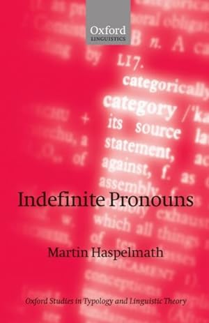Imagen del vendedor de Indefinite Pronouns a la venta por GreatBookPrices