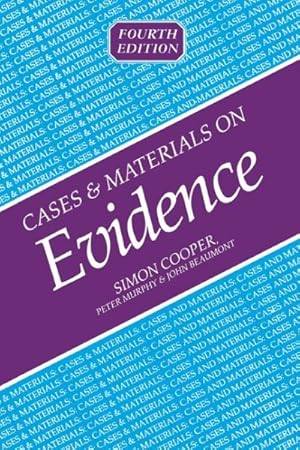 Image du vendeur pour Cases and Materials on Evidence mis en vente par GreatBookPrices