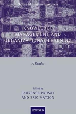 Seller image for Knowledge Management And Organizational Learning : A Reader for sale by GreatBookPrices