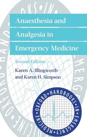 Imagen del vendedor de Anaesthesia and Analgesia in Emergency Medicine a la venta por GreatBookPrices