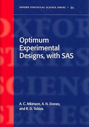 Bild des Verkufers fr Optimum Experimental Designs, With SAS zum Verkauf von GreatBookPricesUK