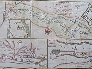 Cameroon West Africa Fort Joseph Sanaga River 1753 Childs engraved map