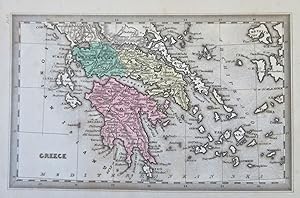 Kingdom of Greece Athens Sparta Corinth Morea 1832 Carey & Lea map