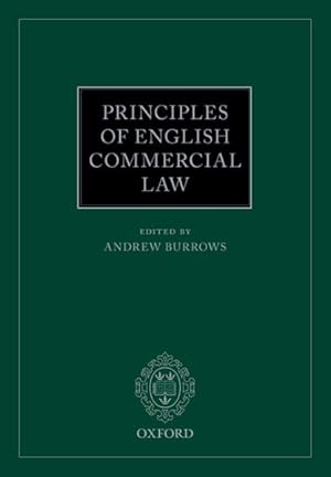 Imagen del vendedor de Principles of English Commercial Law a la venta por GreatBookPricesUK